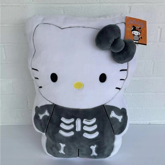 Hello Kitty Halloween Skeleton Costume Plush Pillow 19” Stuffed Soft 2024 New - Picture 1 of 10